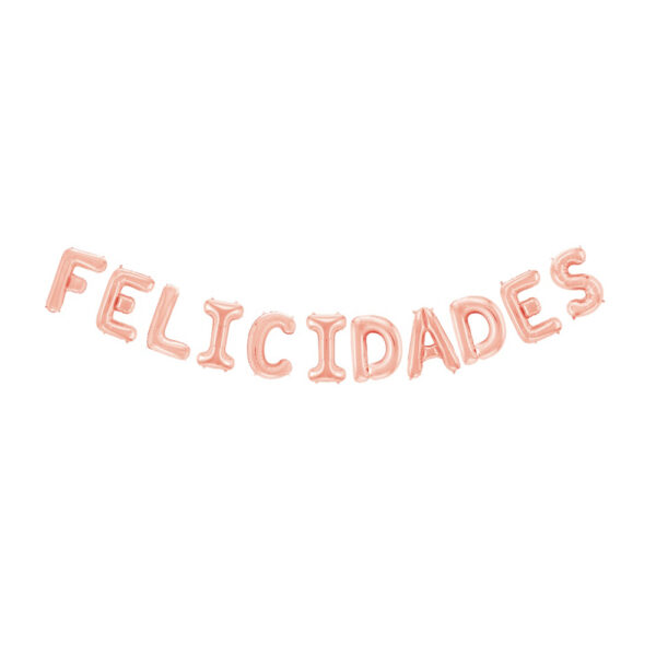 Foilballoon word 16" 'Felicidades' rose gold