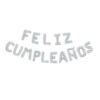 Foilballoon word 16" 'Feliz Cumpleaños' silver