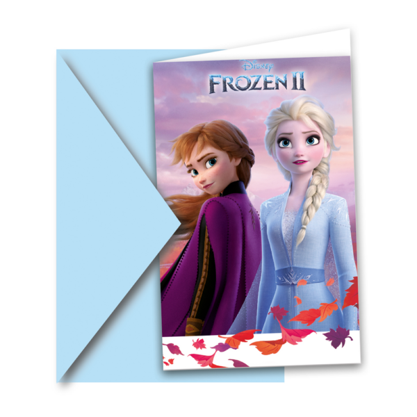 6 Invitations & Envelopes - Frozen II