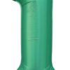 Foilballoon 34" no. 1 satin green