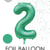 Foilballoon 34" no. 2 satin green - Image 2
