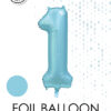 Foilballoon 34" no. 1 satin light blue - Image 2