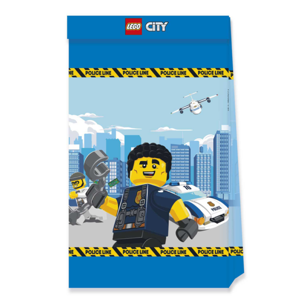 4 Paper party bags - Lego City