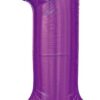 Foilballoon 34" no. 1 satin purple