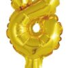 Foilballoon cake topper 5" No 8 gold