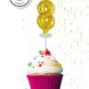 Foilballoon cake topper 5" No 8 gold - Image 2