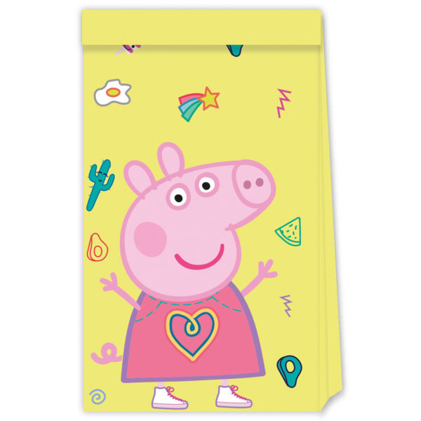 4 FSC Paper Party Bags - Peppa Pig Messy Play