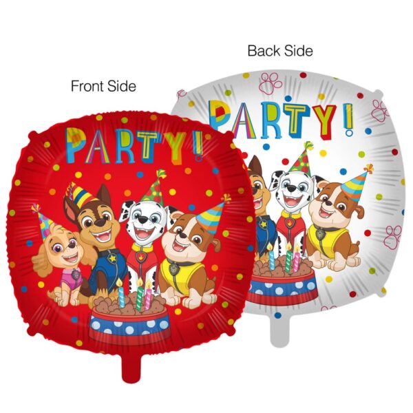 Foilballoon Dual Faced Square 18" - Paw Patrol - Rescue Heroes