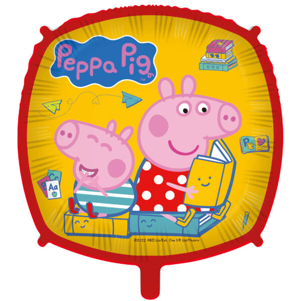 Foilballoon Square 18" - Peppa Pig Messy Play
