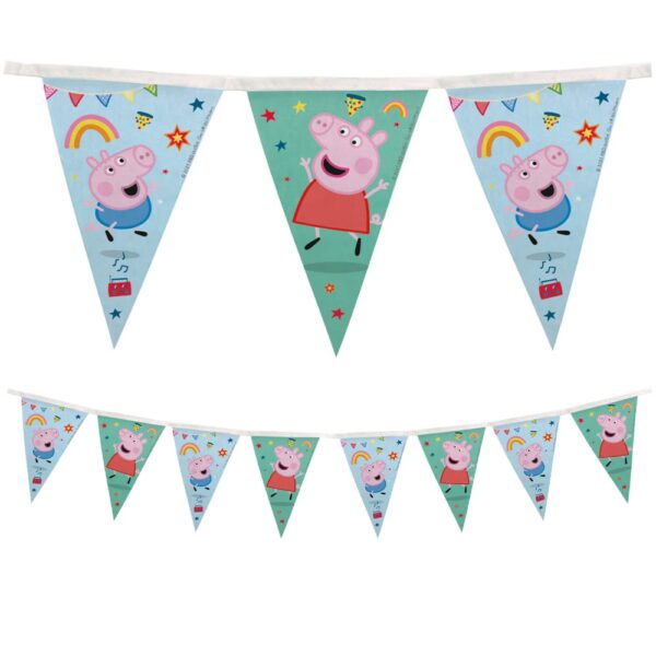 1 Reusable Flag Banner - Peppa Pig Messy Play