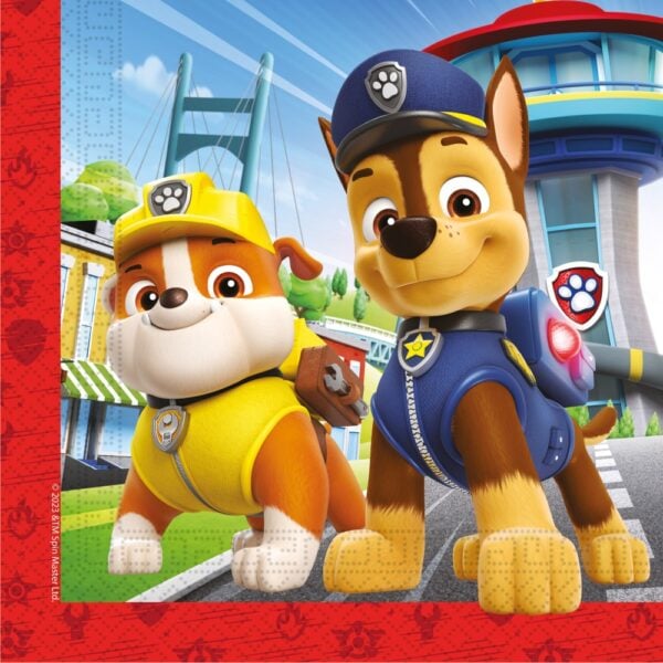 20 2-Ply Paper Luncheon Napkins 33x33cm FSC - Paw Patrol - Rescue Heroes