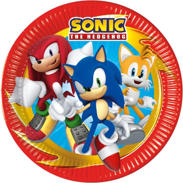 8 Paper plates 23cm FSC Next Generation - Sonic Speed