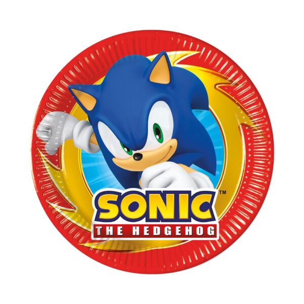 8  Paper plates medium 20cm FSC - Sonic Speed