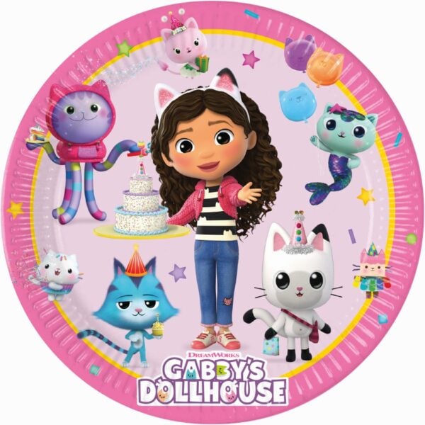 8 Paper plates 23cm FSC Next Generation - Gabby's Dollhouse