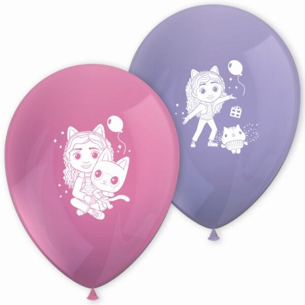 8 Printed Balloons - Gabby's Dollhouse
