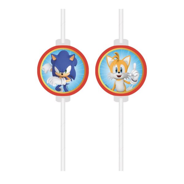 4 FSC Medallion Paper Drinking Straws - Sonic Speed