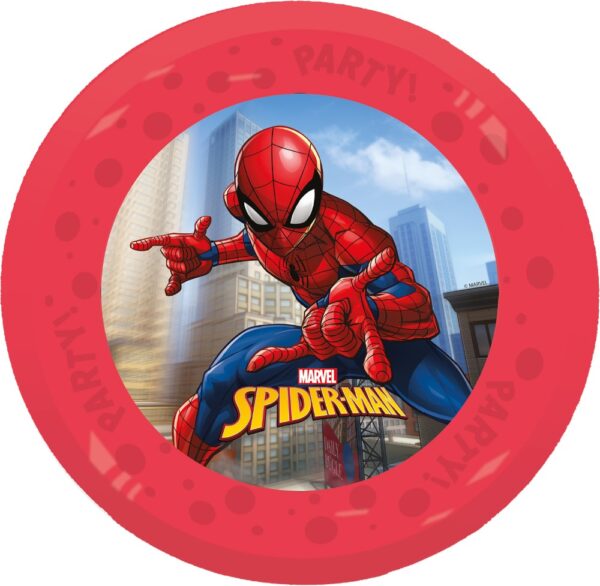 4 Reusable Party Plates 21cm - Spider-Man Crime Fighter