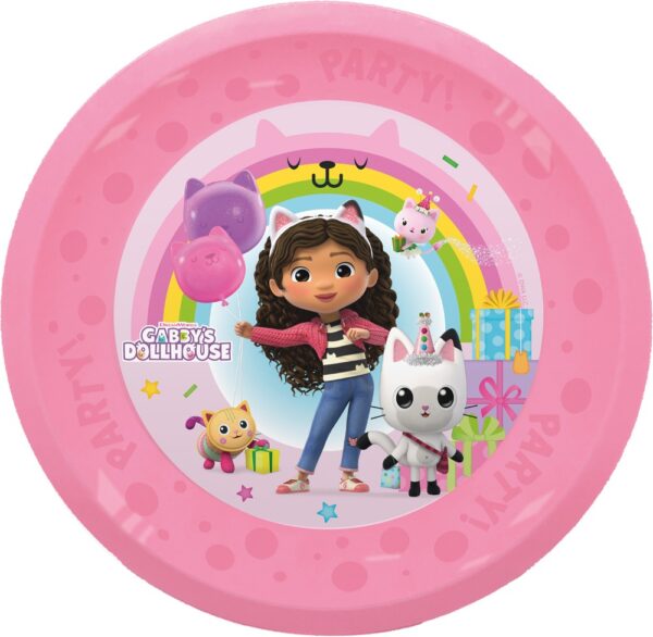 4 Reusable Party Plates 21cm - Gabby's Dollhouse