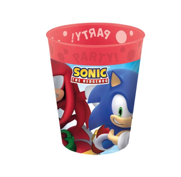 4 Reusable Party Cups 250ml - Sonic Speed