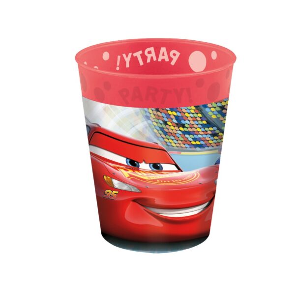 4 Reusable Party Cups 250ml - Cars