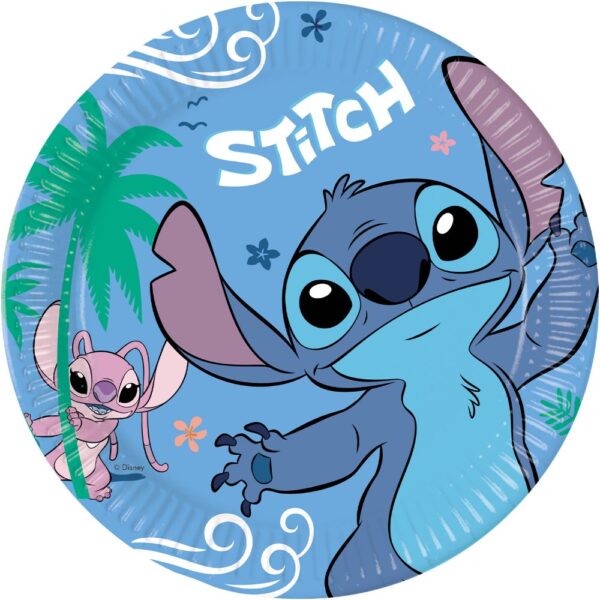 8 FSC Paper Plates Next Generation Large 23cm - Stitch & Angel