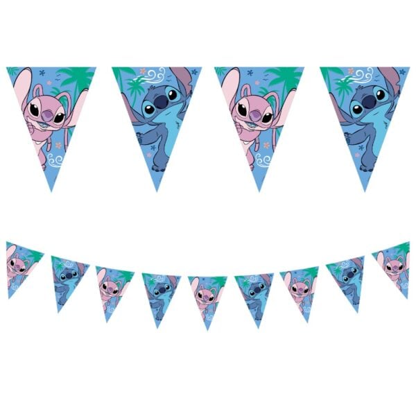 1 FSC Paper Flag Banner - Stitch & Angel