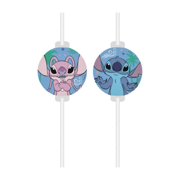 4 FSC Paper Medallion Drinking Straws - Stitch & Angel