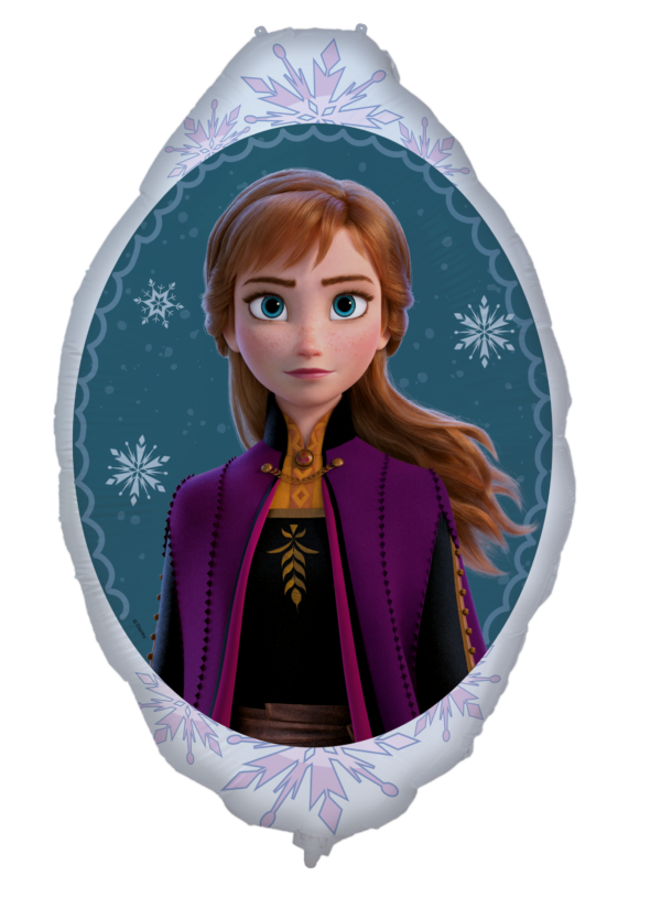 Foilballoon Shaped 90x68 cm - Frozen Anna Face