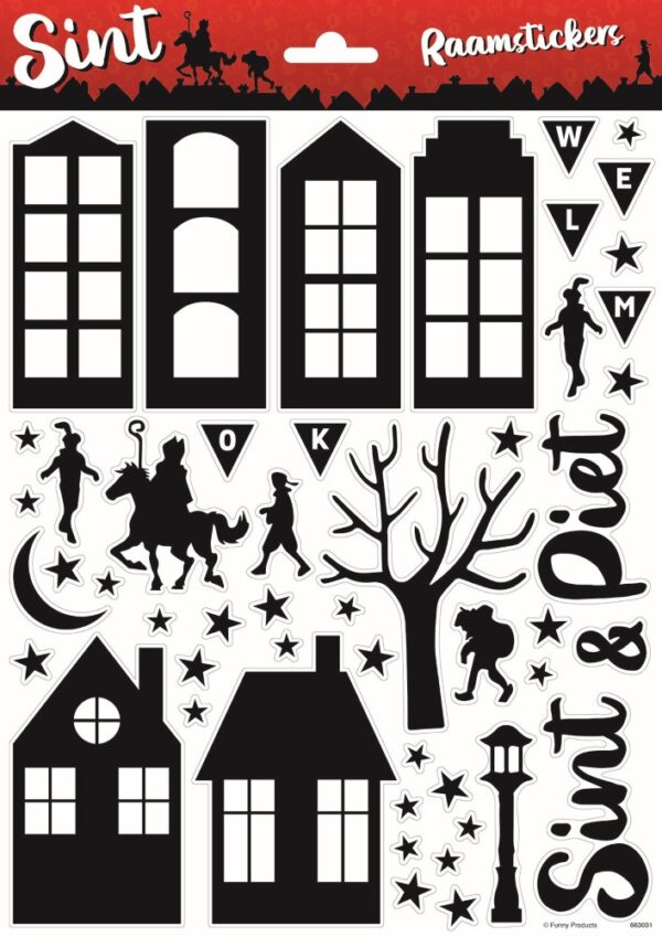 Sinterklaas A4 raamstickers